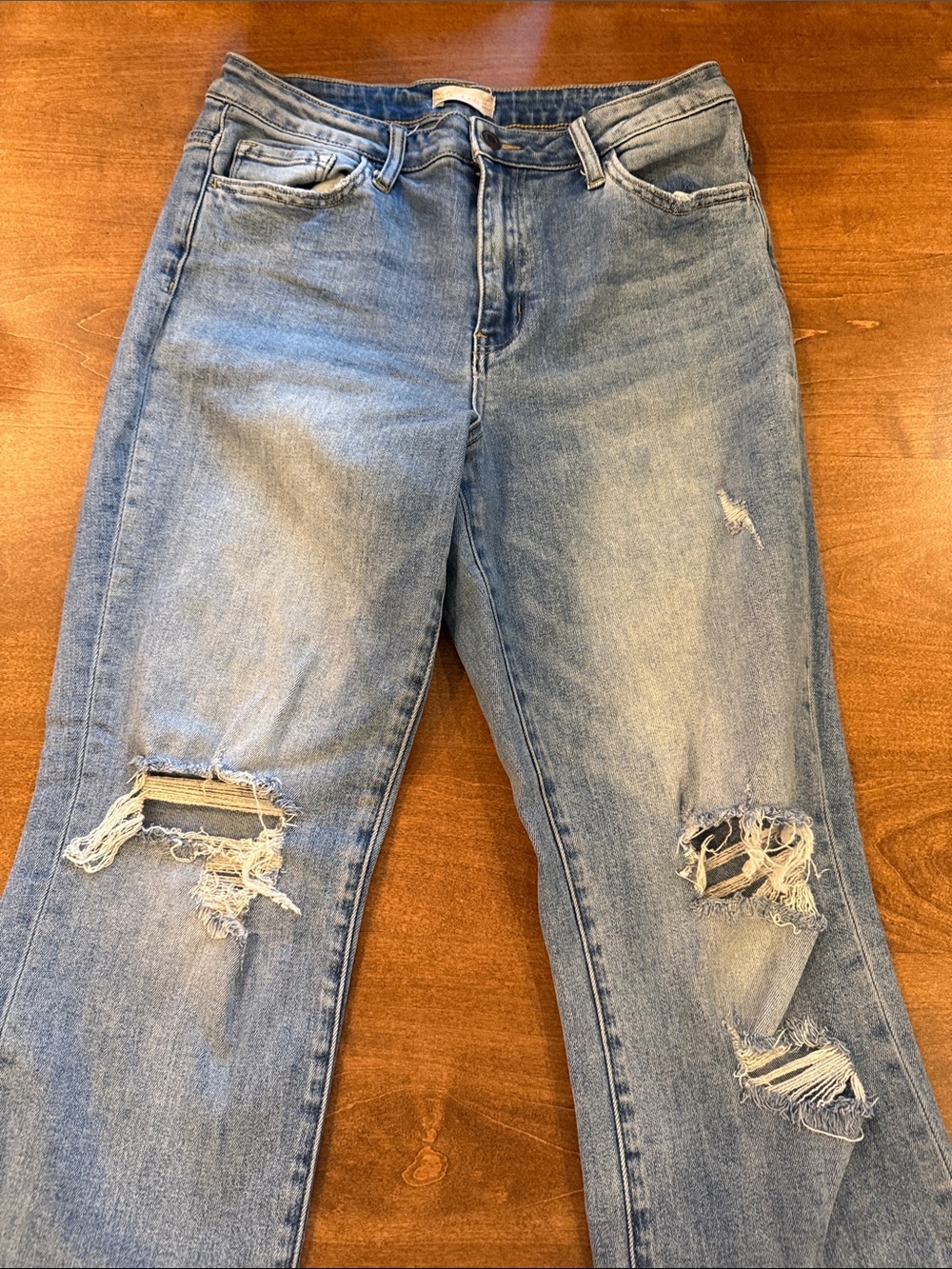 Altar'd State Light Blue Distressed Boyfriend Jeans